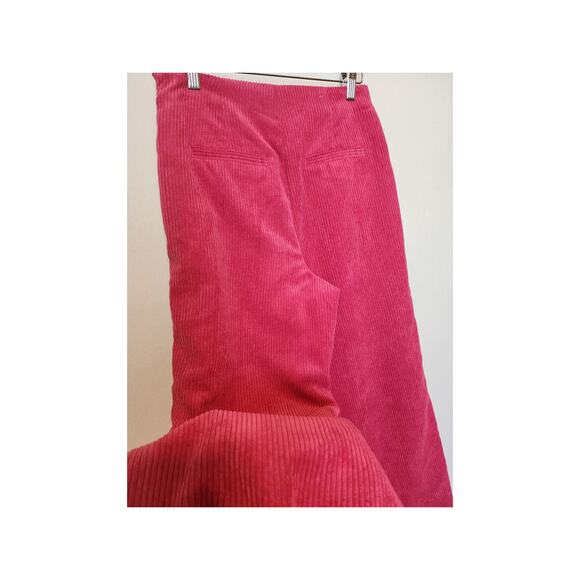 Prologue Pink Corduroy Wide-Leg Pants Sz 4 Boho Hippie Barbiecore Style - Picture 4 of 6
